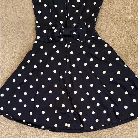 Kate Spade Kids Dress in Navy with White Dots - Picture 7 of 8